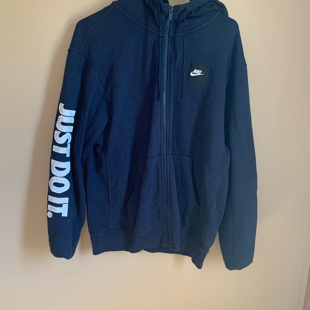 Nike Dark Blue Zip-Up Hoodie